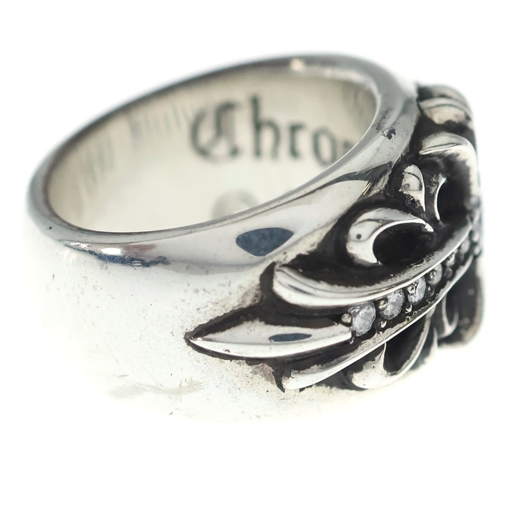 CHROME HEARTS(クロムハーツ) FLRL CRS P DMND フローラルクロスリング PAVEダイヤ シルバー