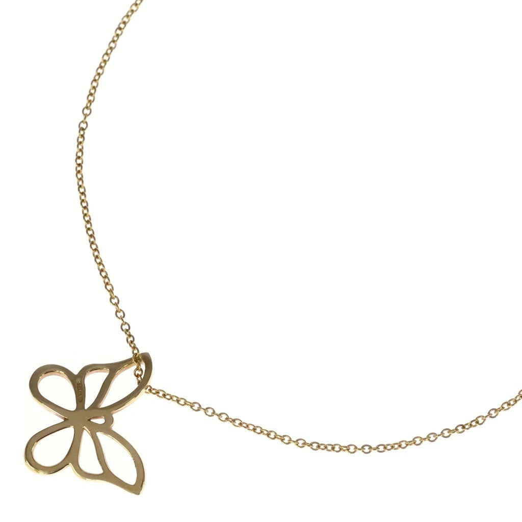TIFFANY & Co.(ティファニー) K18 バタフライ ペンダント ネックレス 蝶 イエローゴールド 750YG レディース