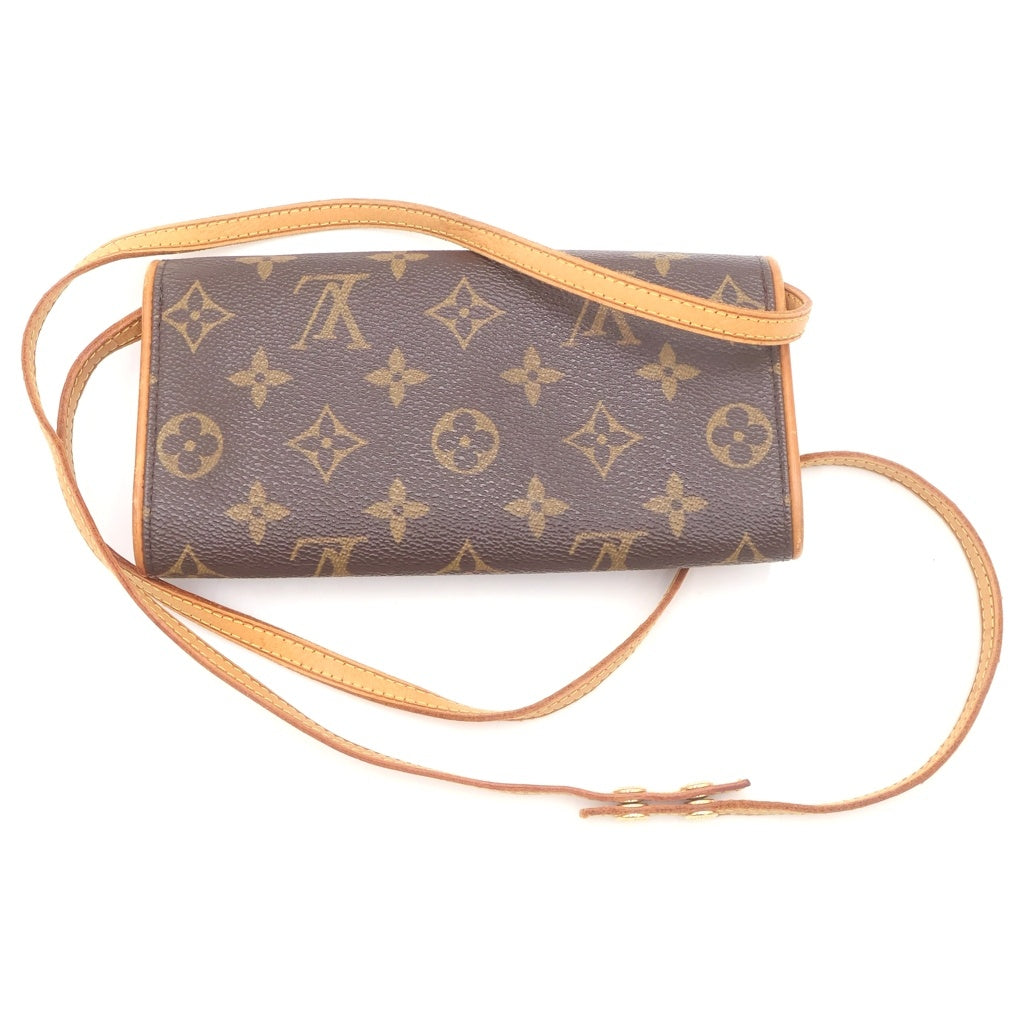 LOUIS VUITTON(ルイヴィトン) モノグラム ポシェット ツインPM ショルダーバッグ PVCレザー ブラウン M51854 CA0021 レディース