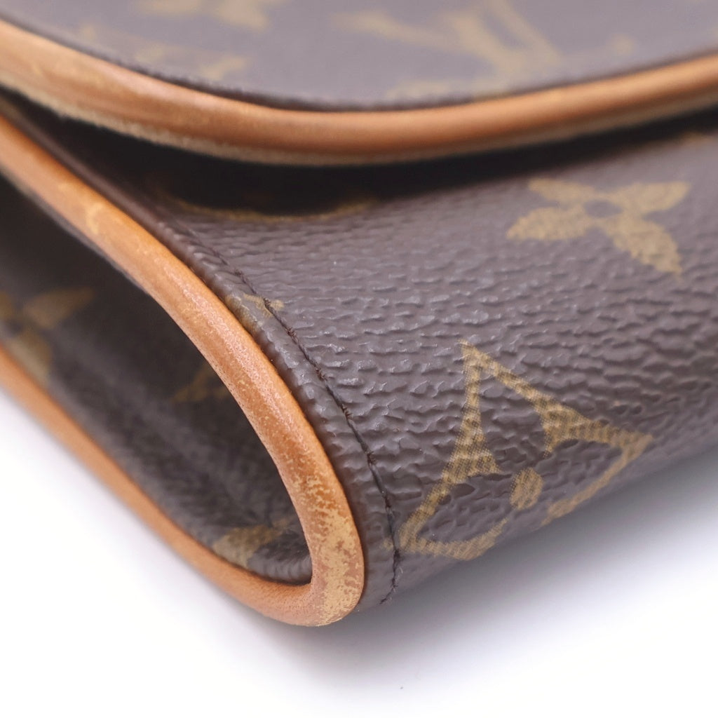 LOUIS VUITTON(ルイヴィトン) モノグラム ポシェット ツインPM ショルダーバッグ PVCレザー ブラウン M51854 CA0021 レディース