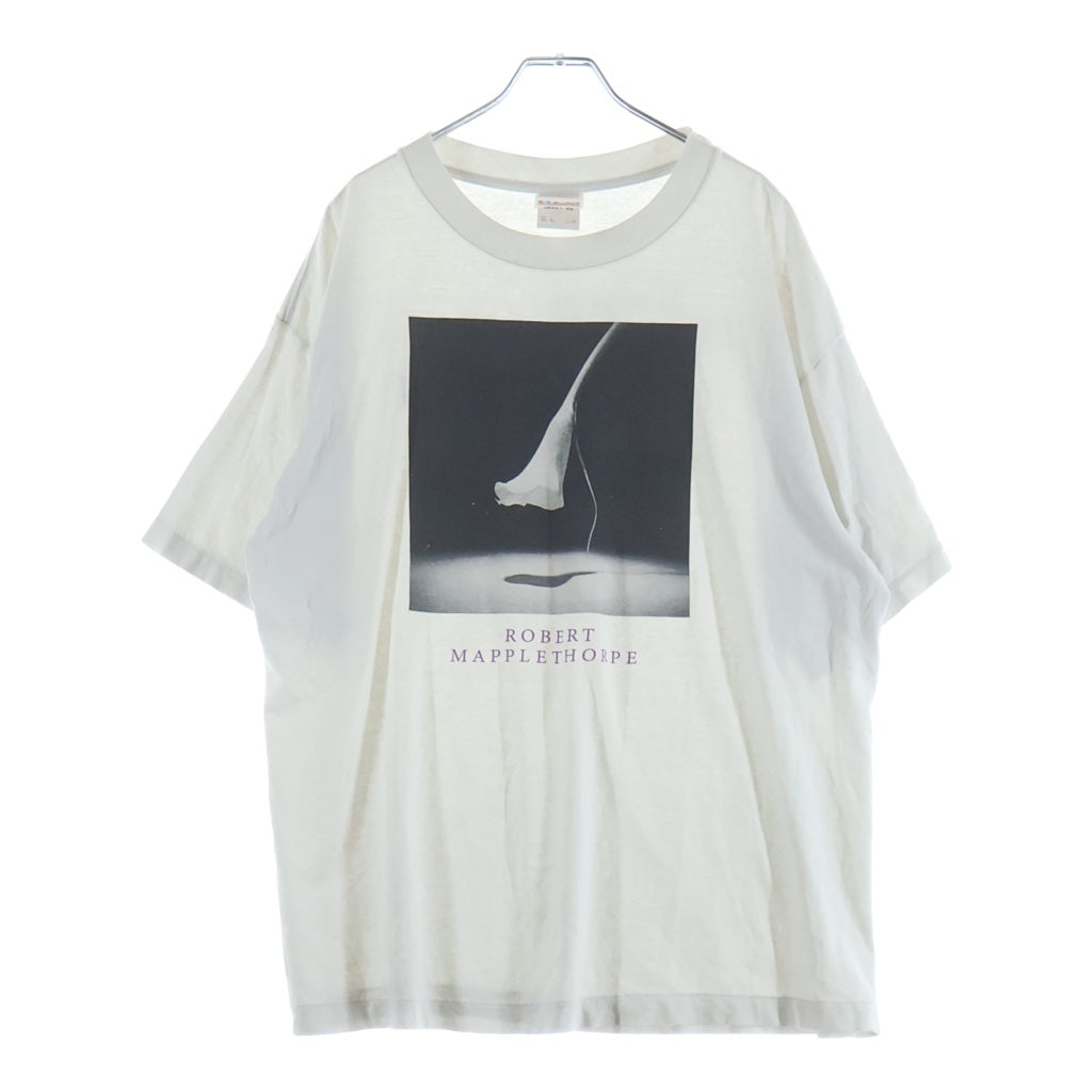 SAINT MICHAEL(セントマイケル) 25SS CALLA LILY ロバートメイプルソープ フォトプリント半袖Tシャツ ホワイト