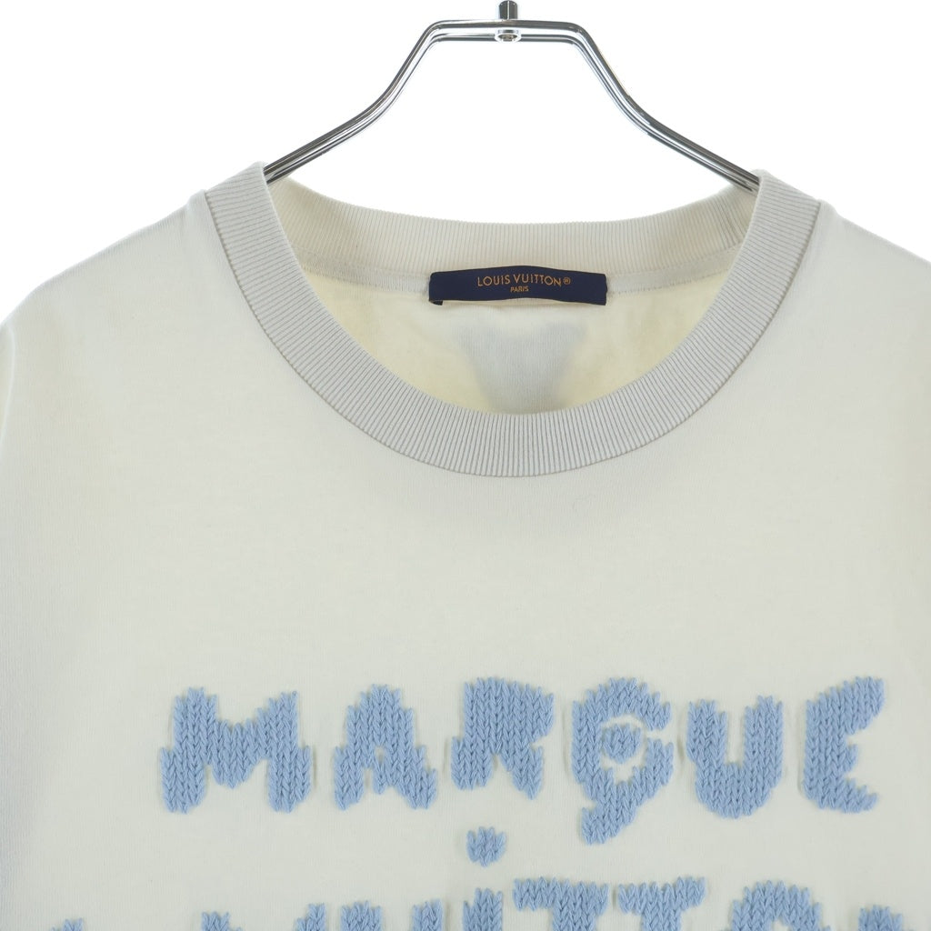 LOUIS VUITTON(ルイヴィトン) 26SS フロントロゴ刺繍クルーネック半袖Tシャツ ホワイト