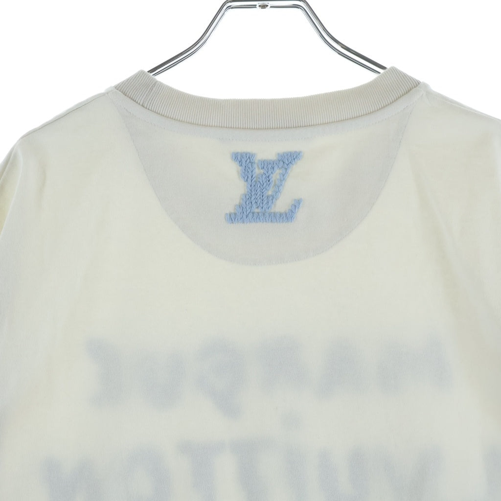 LOUIS VUITTON(ルイヴィトン) 26SS フロントロゴ刺繍クルーネック半袖Tシャツ ホワイト