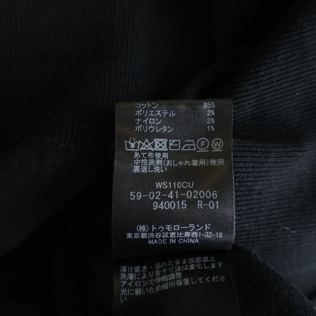 CABaN(キャバン) コットン ポロカラープルオーバーニットセーター ブラック
