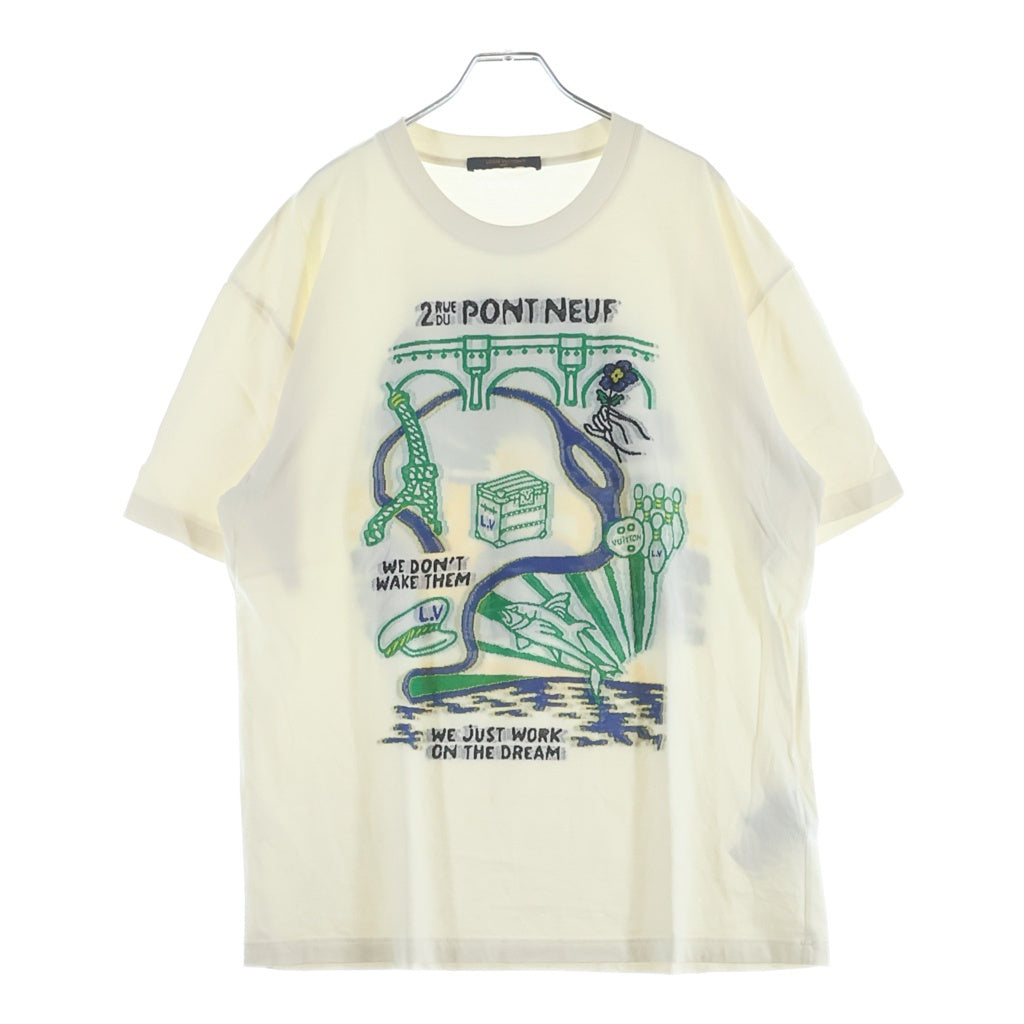 LOUIS VUITTON(ルイヴィトン) 24SS インターシャグラフィックコットンTシャツ ホワイト