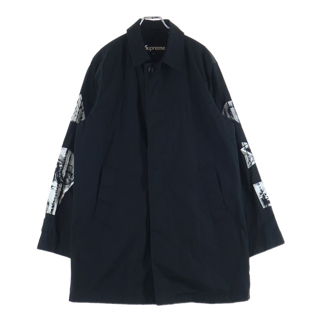 SUPREME(シュプリーム) 17SS×M.C.ESCHER Trench Coat マウリッツエッシャー 総柄プリント トレンチコート ブラック