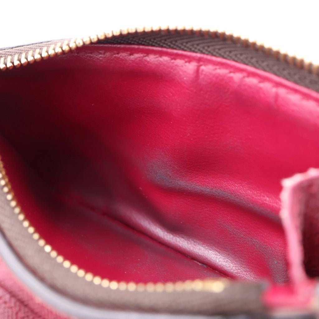 LOUIS VUITTON(ルイヴィトン) モノグラム ポルトフォイユゾエ 三つ折り財布 コンパクトウォレット コインケース レッド/ブラウン M62932 MY2260 レディース