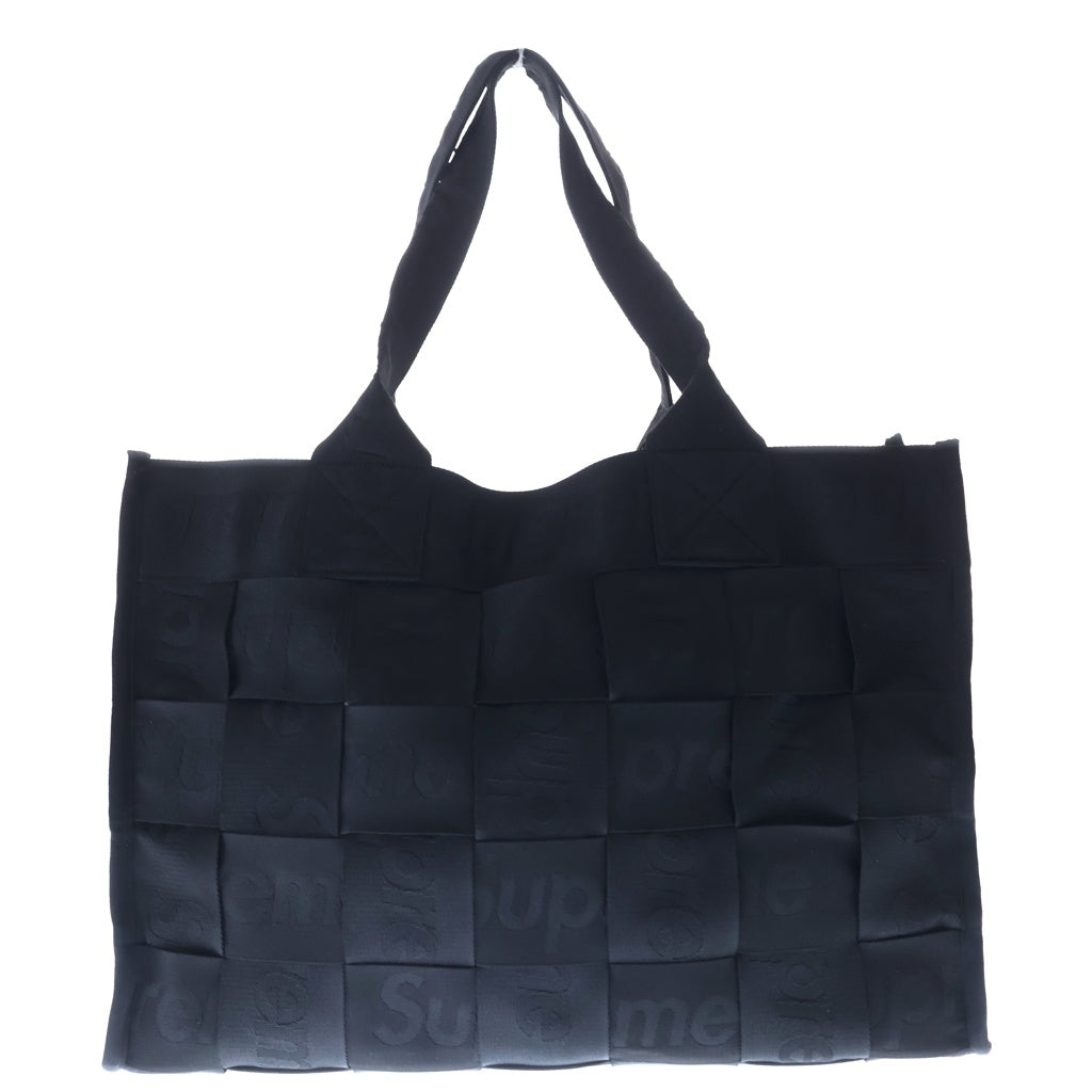 SUPREME(シュプリーム) 23SS Woven Large Tote ウーヴンラージトート トートバッグ ブラック