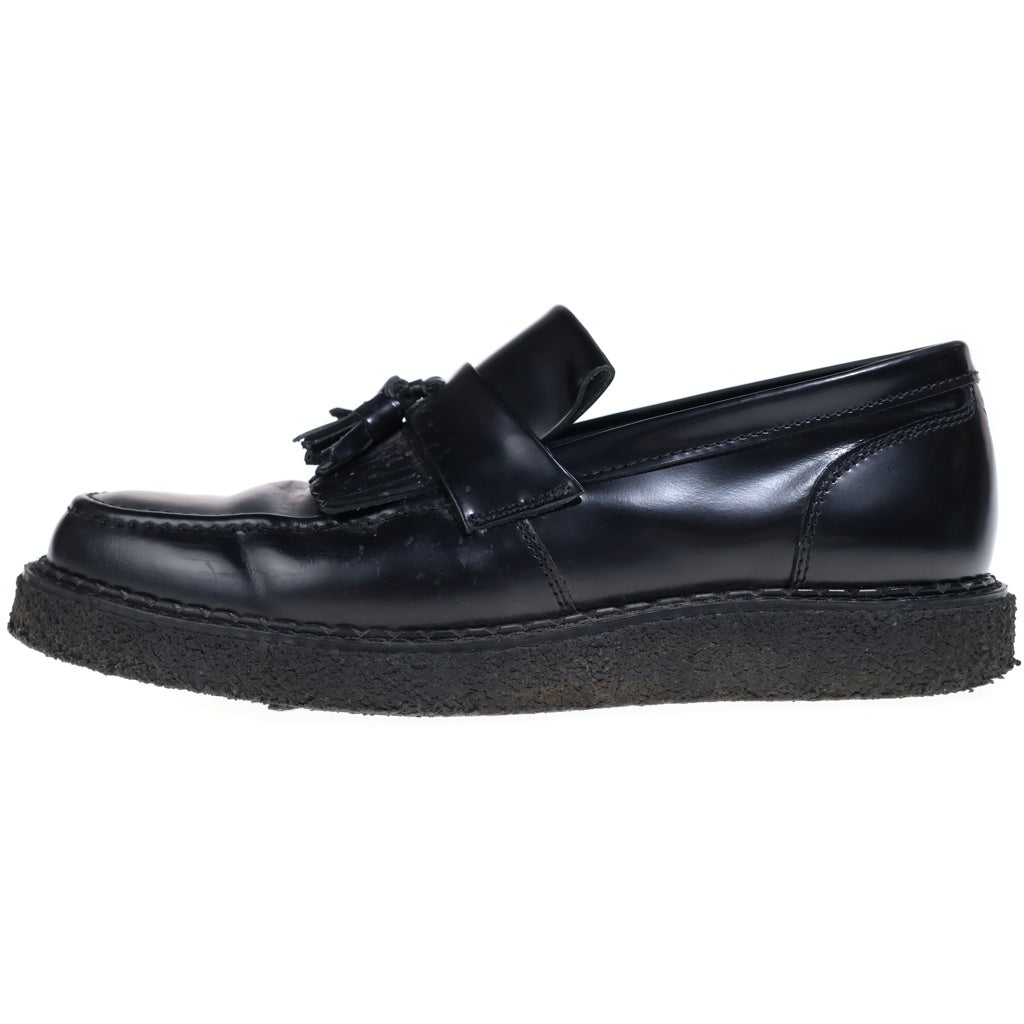 GEORGE COX(ジョージコックス) ×FRED PERRY フレッドペリー タッセルローファー レザーシューズ ブラック US8/26cm B9278