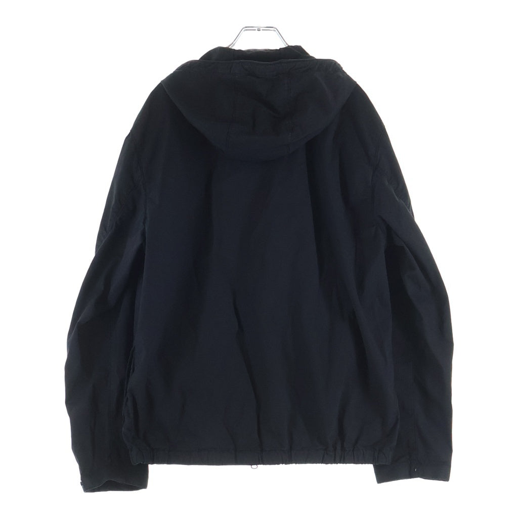 STONE ISLAND(ストーンアイランド) 25SS コットン コンパスロゴパッチ フーデッド ジップアップジャケット ブラック K1S154100091