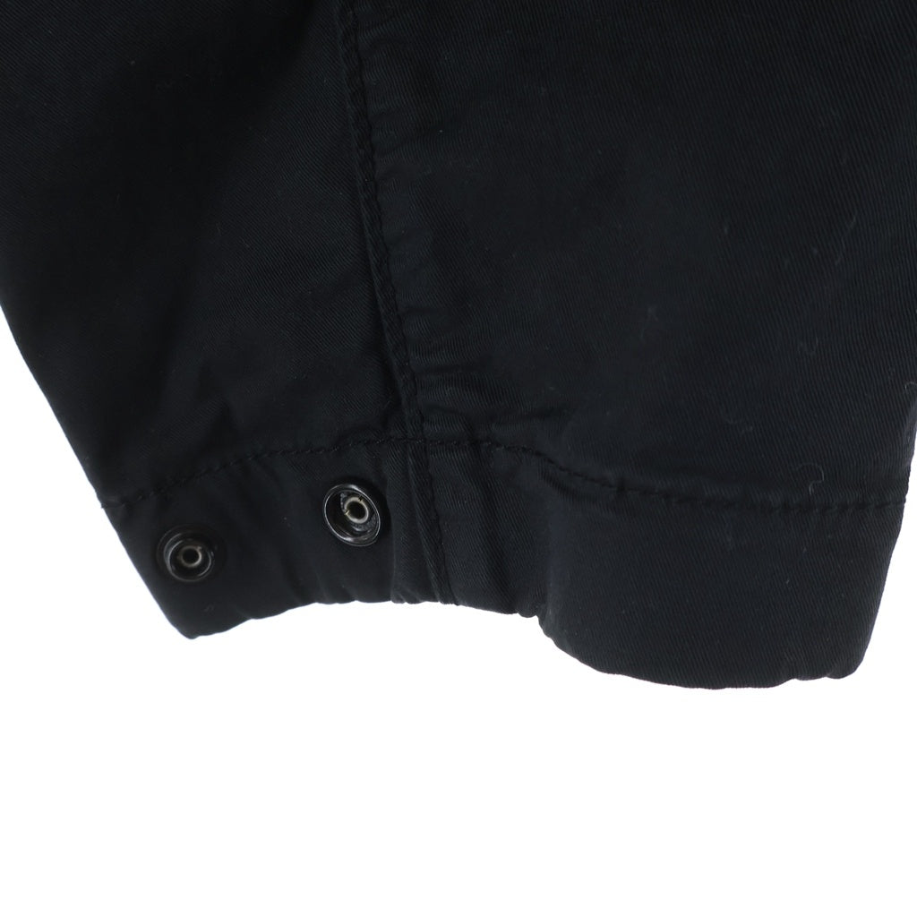 STONE ISLAND(ストーンアイランド) 25SS コットン コンパスロゴパッチ フーデッド ジップアップジャケット ブラック K1S154100091