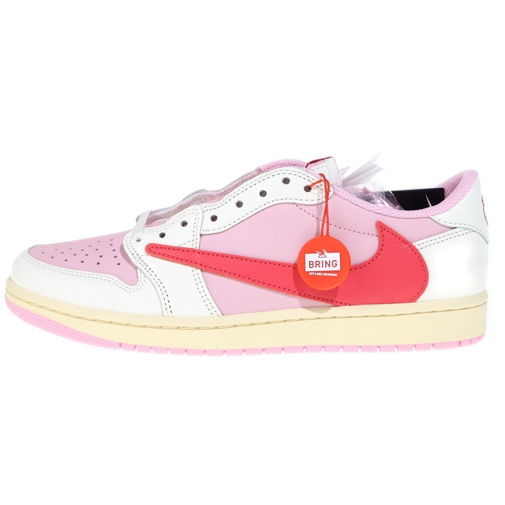 NIKE(ナイキ) ×TRAVIS SCOTT AIR JORDAN 1 RETRO LOW OG SP トラヴィススコット エアジョーダン1 レトロ ロウカットスニーカー ピンク/ホワイト US10/28cm IQ7604-101