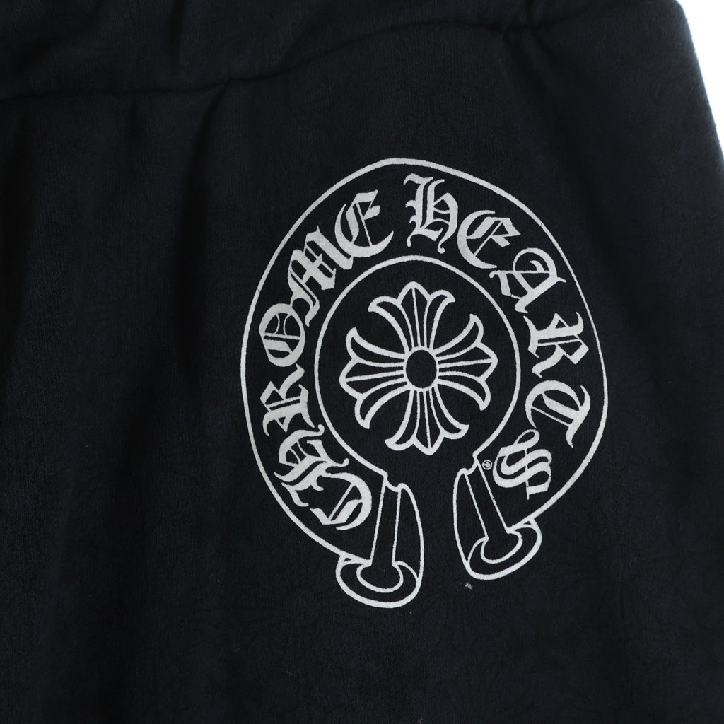 CHROME HEARTS(クロムハーツ) CH PLUS SIDE LOGO SWEAT PANTS 総柄 サイドロゴ スウェット ホースシュー プリント ロングパンツ ブラック