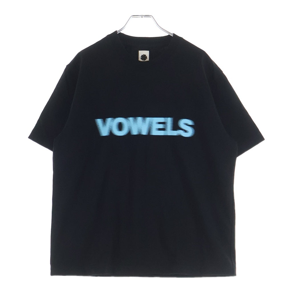 NO BRAND(ノーブランド) 26SS VOWELS バウルズ BLUR TEE ブラ クルーネック 半袖Tシャツ カットソー ブラック VO26SS-T003-99-0