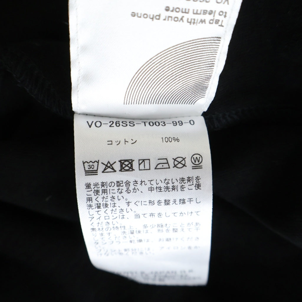 NO BRAND(ノーブランド) 26SS VOWELS バウルズ BLUR TEE ブラ クルーネック 半袖Tシャツ カットソー ブラック VO26SS-T003-99-0