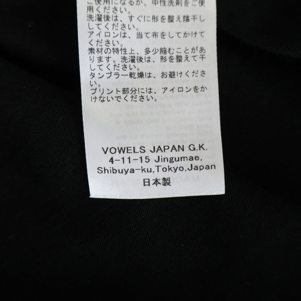 NO BRAND(ノーブランド) 26SS VOWELS バウルズ BLUR TEE ブラ クルーネック 半袖Tシャツ カットソー ブラック VO26SS-T003-99-0
