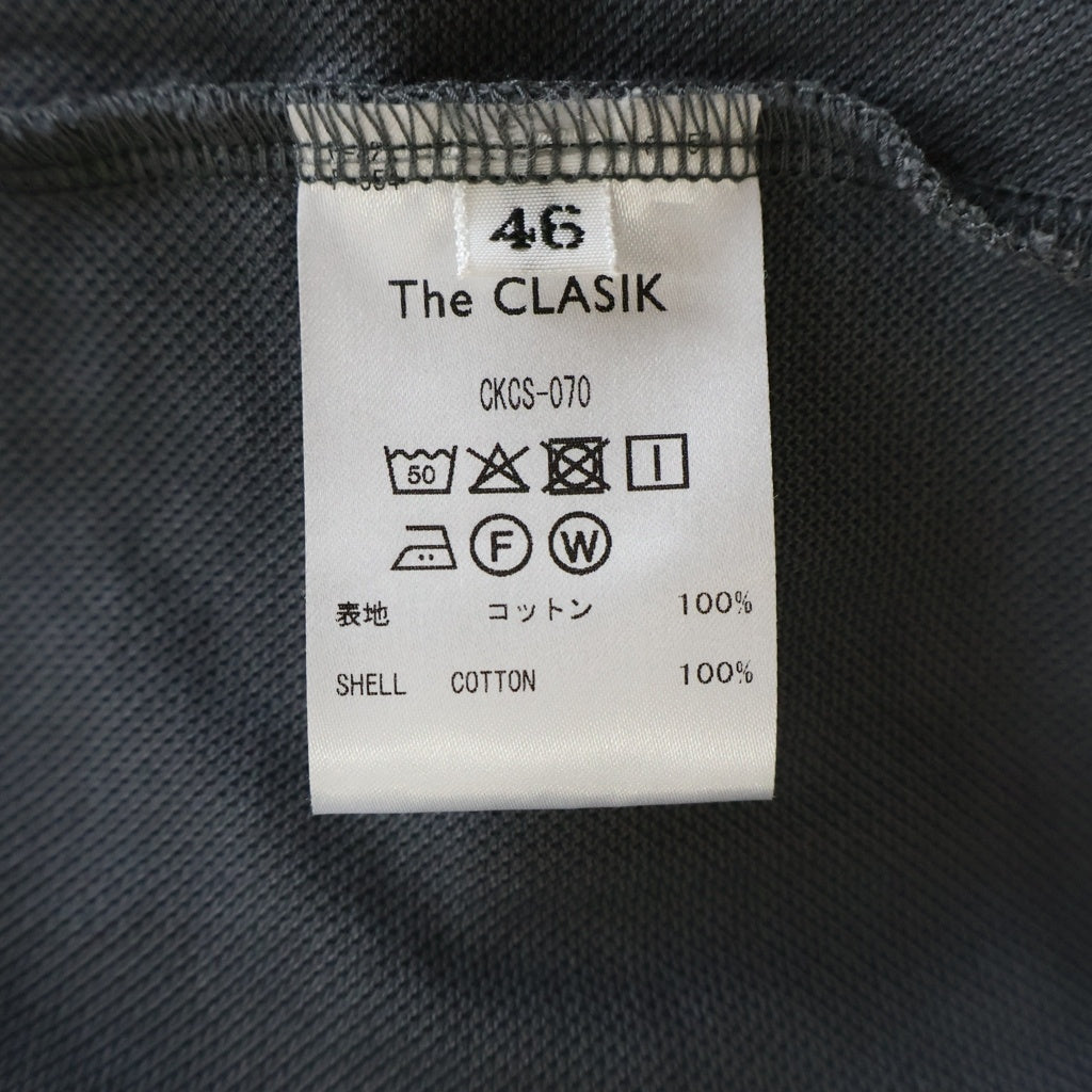The CLASIK(ザクラシック) 24SS CLASSIC POLO SHIRTS クラシック コットン 半袖ポロシャツ グレー CKCS-070