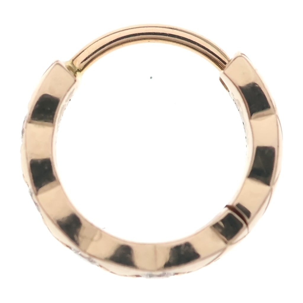 CHANEL(シャネル) ココ クラッシュ コレクション シングル ミニフープピアス ベージュゴールド 18KBG 4ダイヤモンド レディース