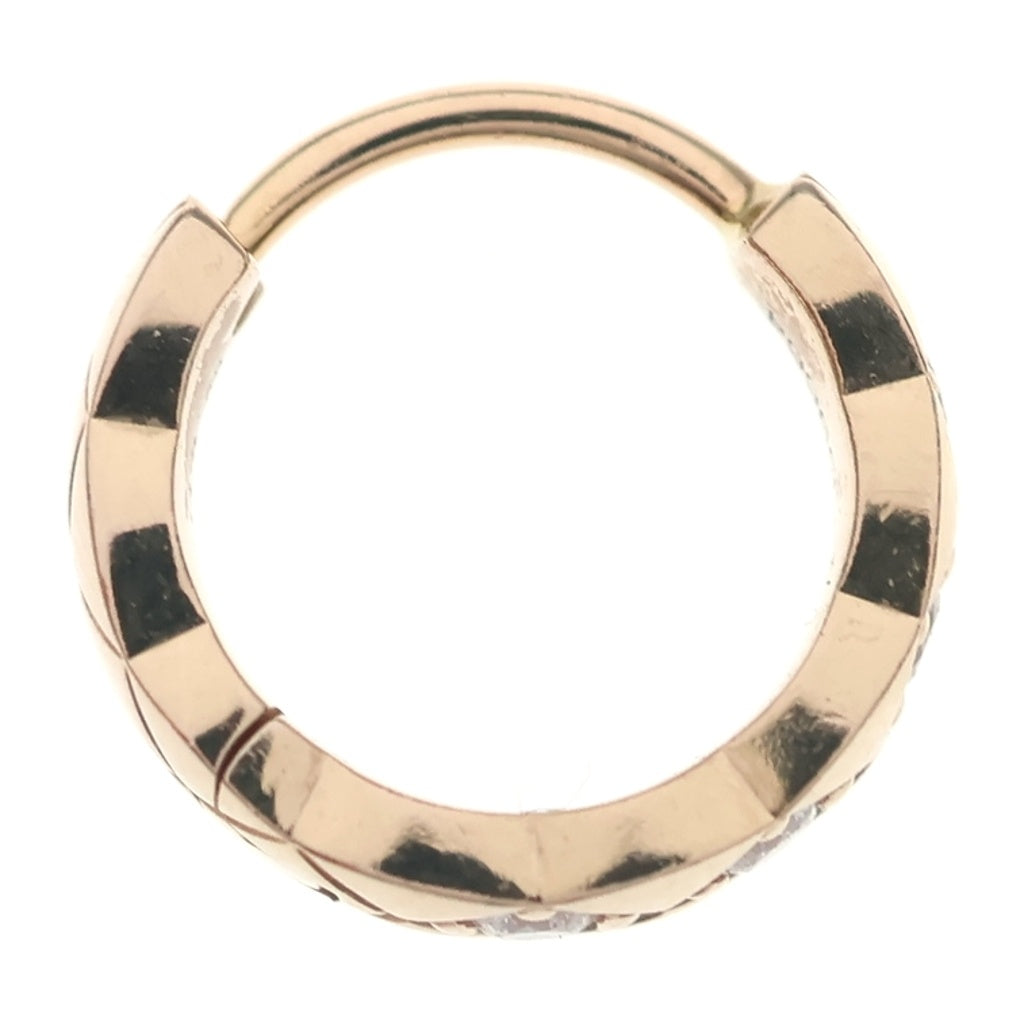 CHANEL(シャネル) ココ クラッシュ コレクション シングル ミニフープピアス ベージュゴールド 18KBG 4ダイヤモンド レディース