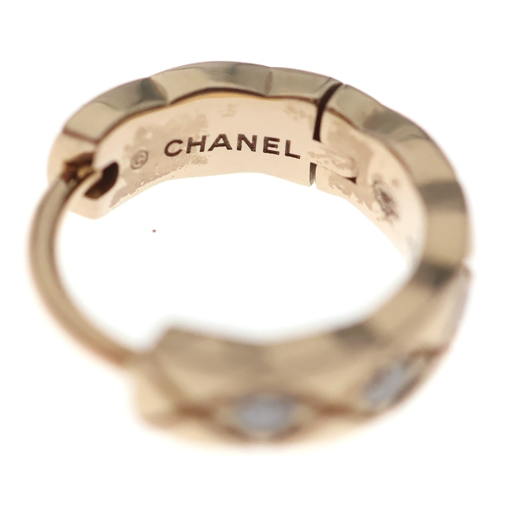 CHANEL(シャネル) ココ クラッシュ コレクション シングル ミニフープピアス ベージュゴールド 18KBG 4ダイヤモンド レディース