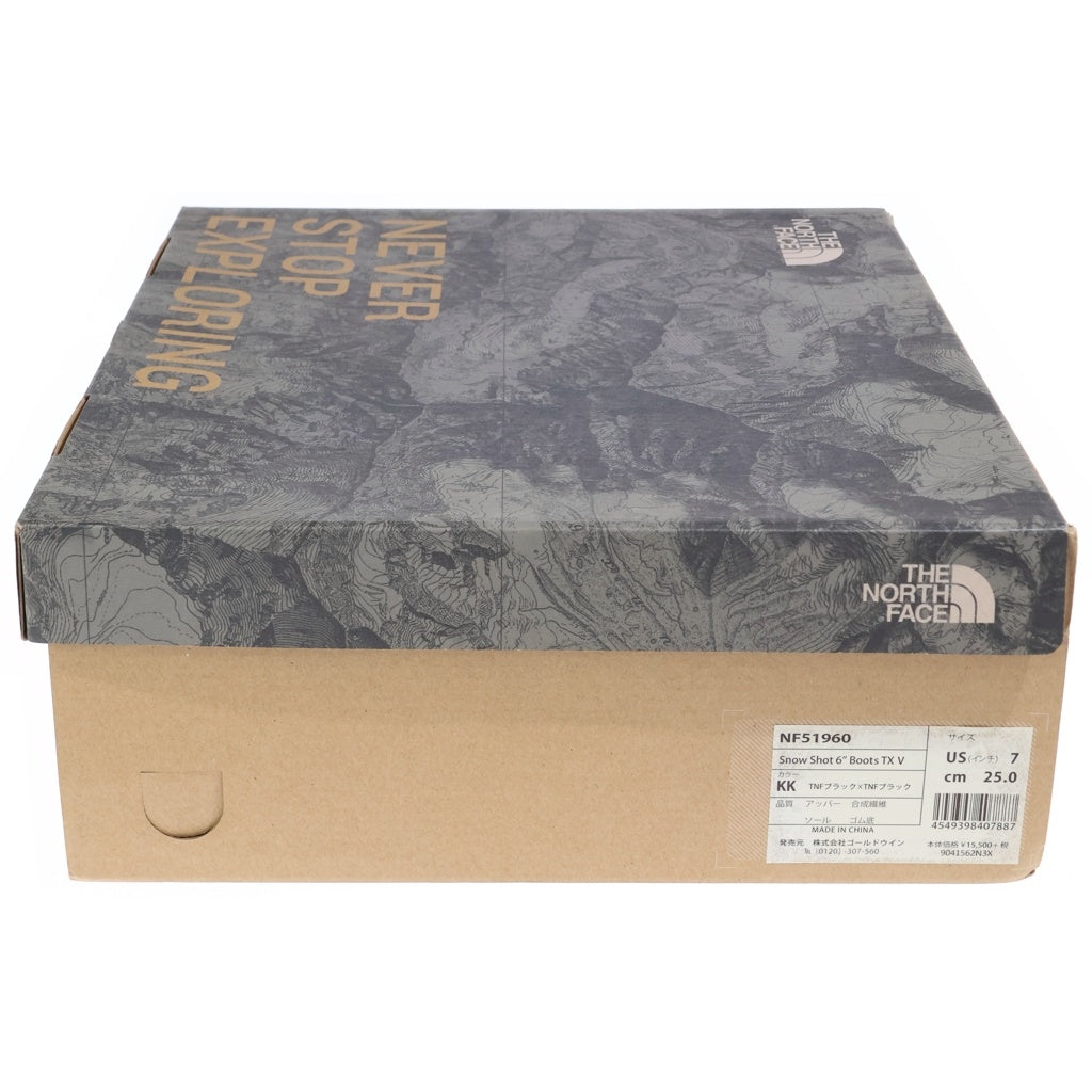 THE NORTH FACE(ザノースフェイス) SNOW SHOT 6 BOOTS TX V スノーショット テキスタイル ブーツ ブラック US7/25cm NF51960