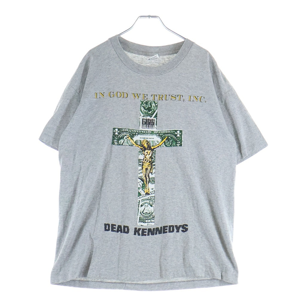 VINTAGE(ヴィンテージ) 80S VINTAGE DEAD KENNEDYS IN GOD WE TRUST INC ヴィンテージ デッド ケネディーズ インゴッドウィー トラスト クルーネック半袖Tシャツ カットソー グレー