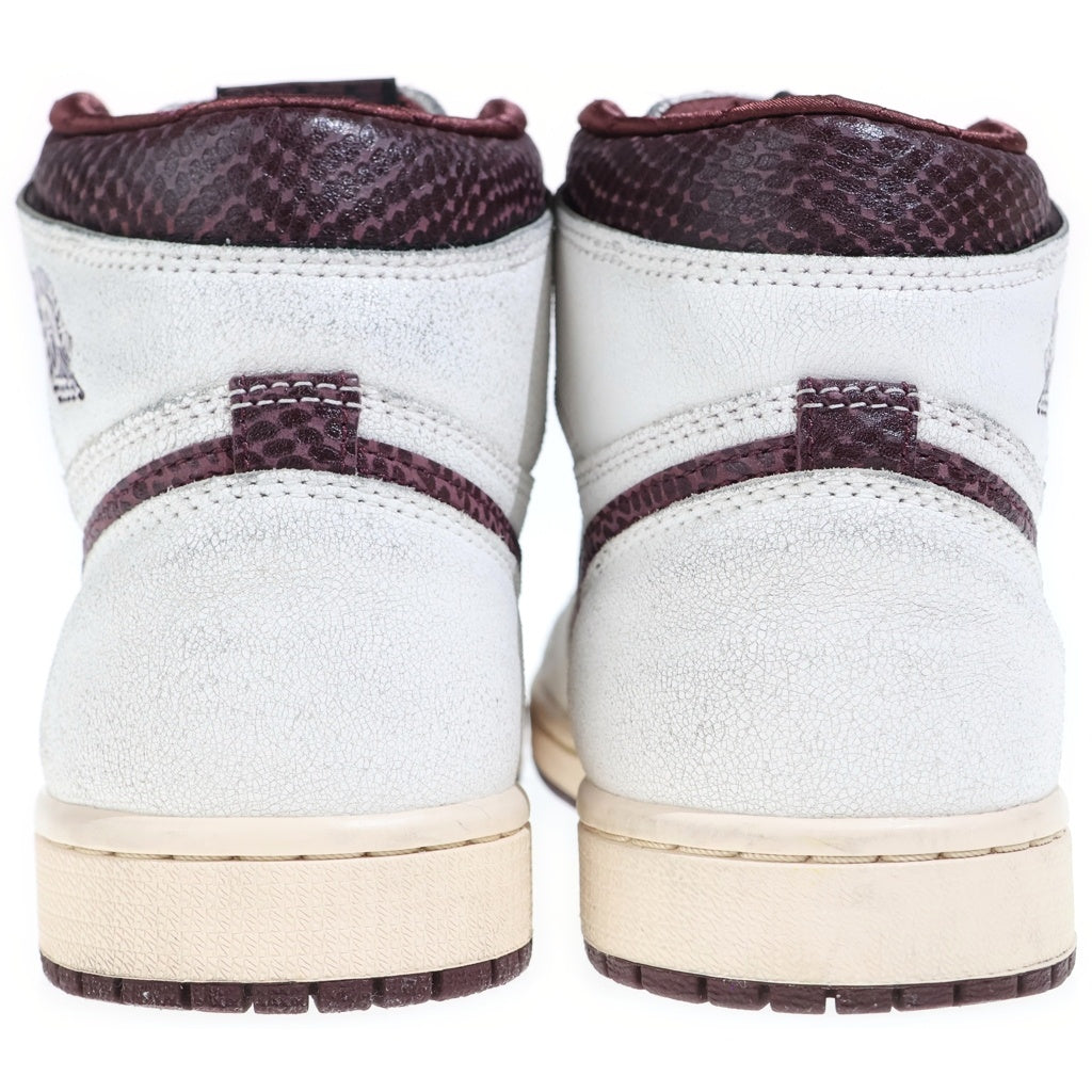 NIKE(ナイキ) ×A MA MANIERE AIR JORDAN 1 RETRO HIGH アママニエール エアジョーダン1 レトロ ハイカットスニーカー ホワイト/ブラウン US7.5/25.5cm DO7097-100