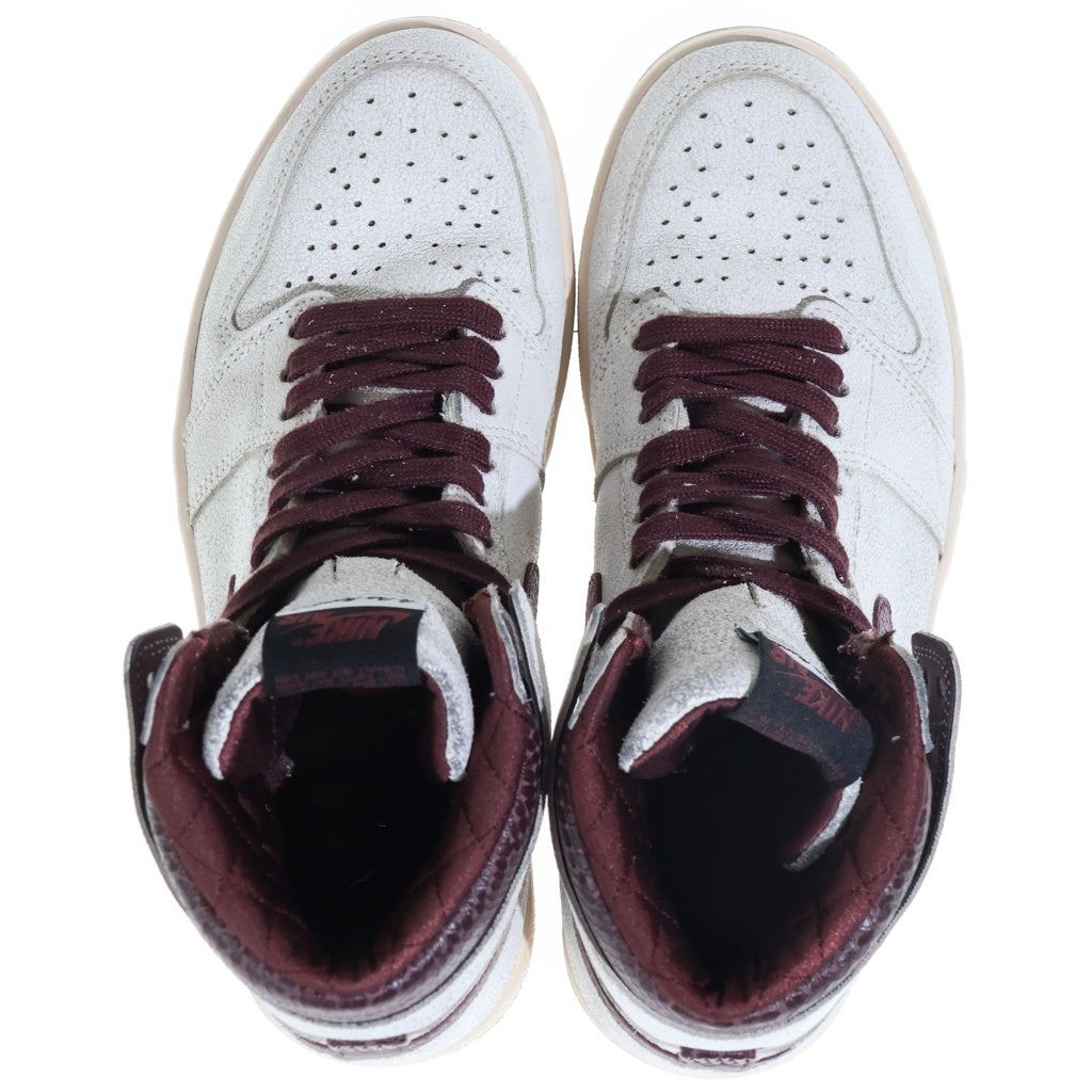 NIKE(ナイキ) ×A MA MANIERE AIR JORDAN 1 RETRO HIGH アママニエール エアジョーダン1 レトロ ハイカットスニーカー ホワイト/ブラウン US7.5/25.5cm DO7097-100
