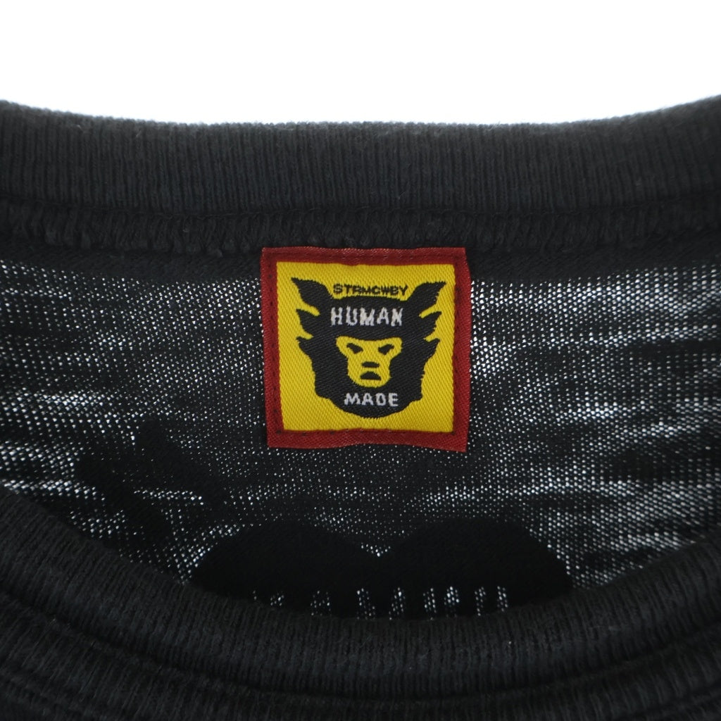 HUMAN MADE(ヒューマンメイド) 23AW GRAPHIC T-SHIRT グラフィック シロクマ コットン クルーネック カットソー 半袖 ブラック HM26TE007]