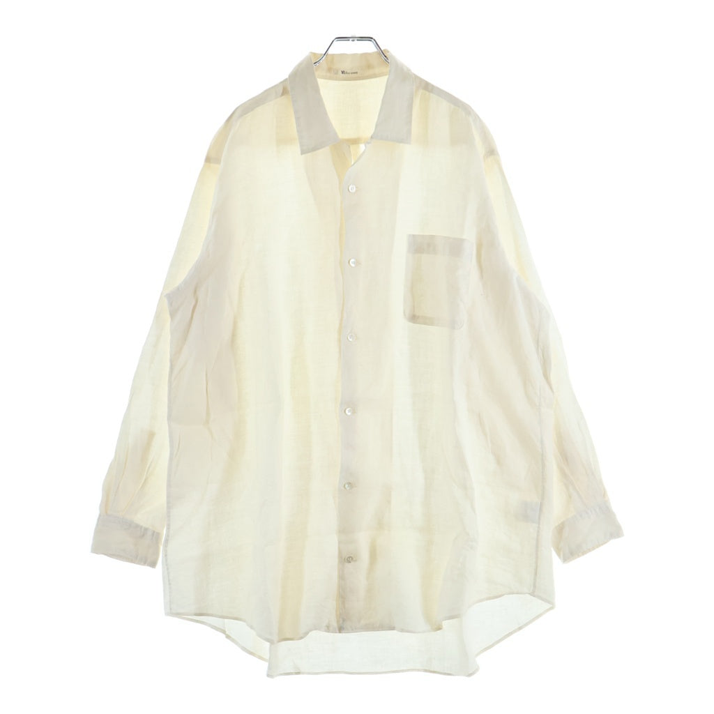 Y's for men(ワイズフォーメン) リネン レギュラーカラー 長袖シャツ アイボリー MN-B03-310