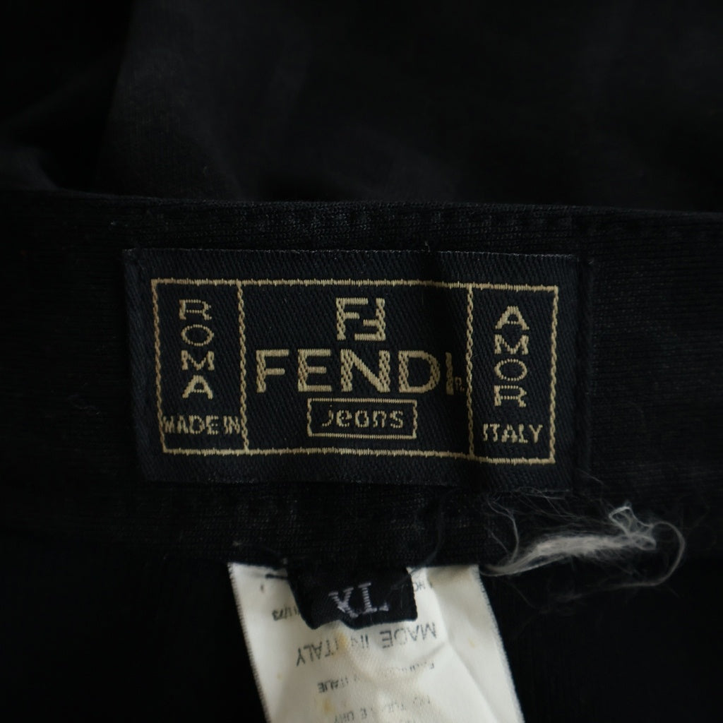 FENDI(フェンディ) ズッカ柄 イタリア製 テーパードスラックスパンツ ブラック