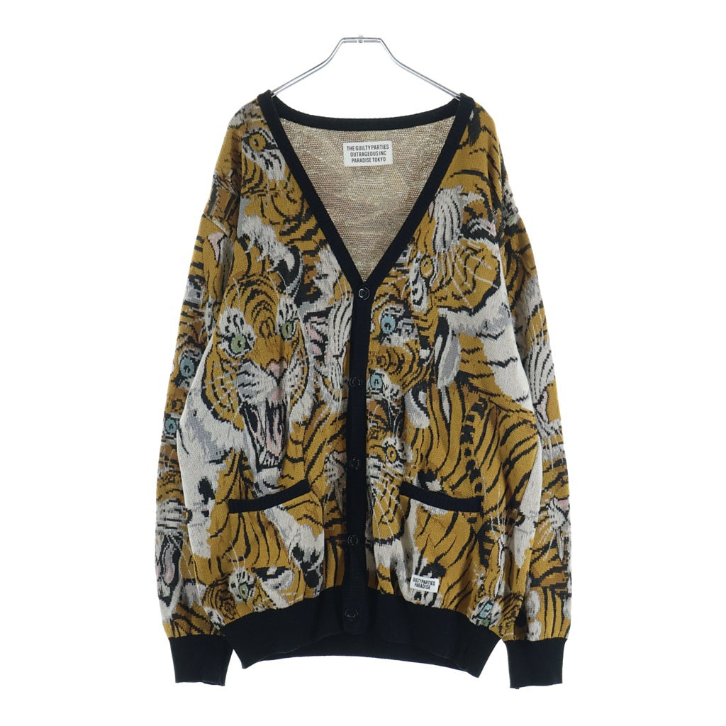 WACKO MARIA(ワコマリア) 23SS ×TIM LEHI JACQUARD CARDIGAN ティムリーハイ ジャガード ニットカーディガン ブラウン 23SS-WMK-KN18
