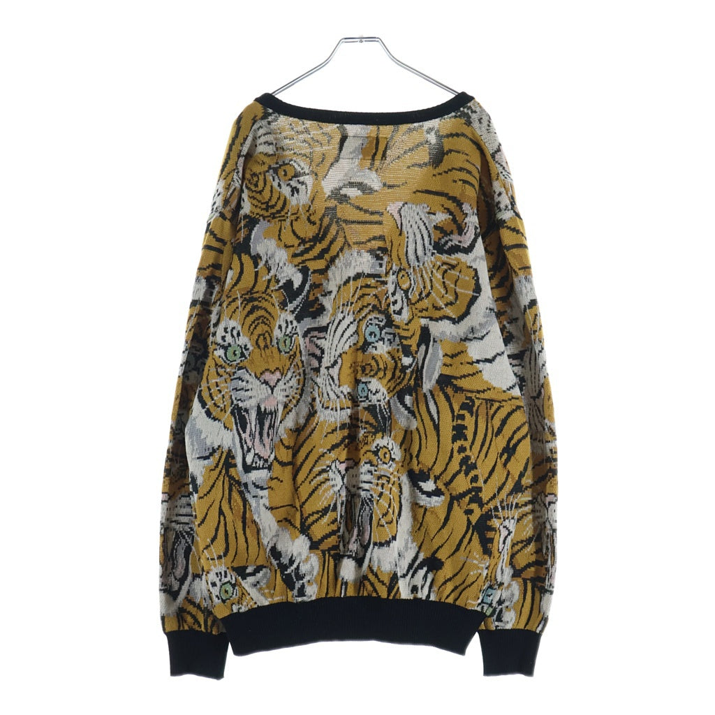 WACKO MARIA(ワコマリア) 23SS ×TIM LEHI JACQUARD CARDIGAN ティムリーハイ ジャガード ニットカーディガン ブラウン 23SS-WMK-KN18