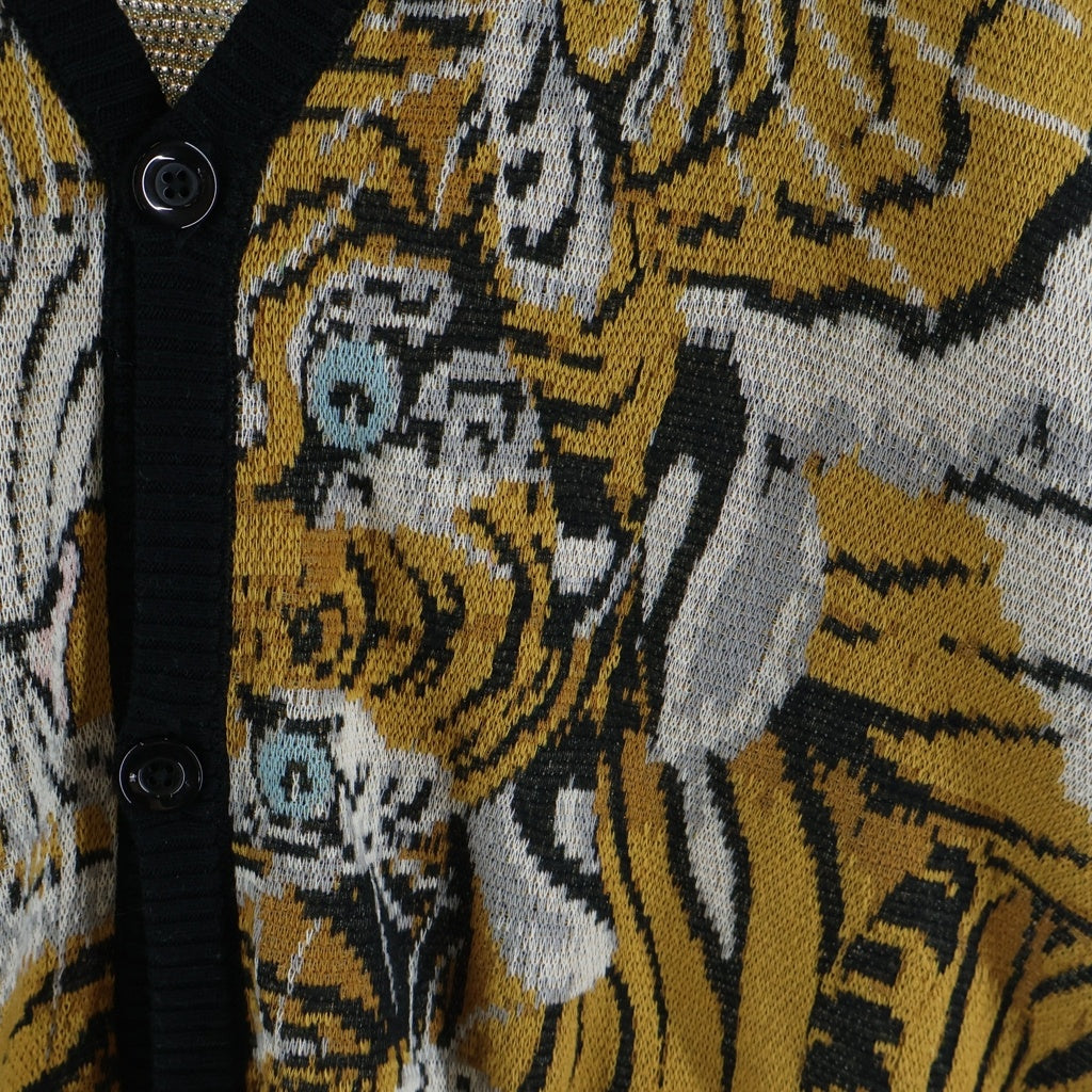WACKO MARIA(ワコマリア) 23SS ×TIM LEHI JACQUARD CARDIGAN ティムリーハイ ジャガード ニットカーディガン ブラウン 23SS-WMK-KN18