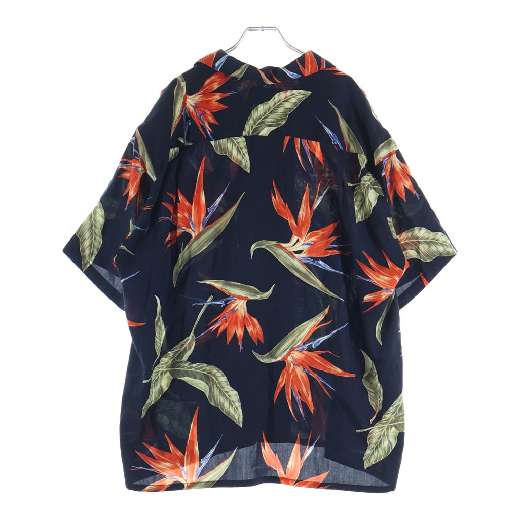 WACKO MARIA(ワコマリア) 18SS BIRD OF PARADISE HAWAIIAN SHIRT バード オブパラダイス ハワイアン オープンカラー 半袖シャツ ブラック 18SS-WMS-HI10