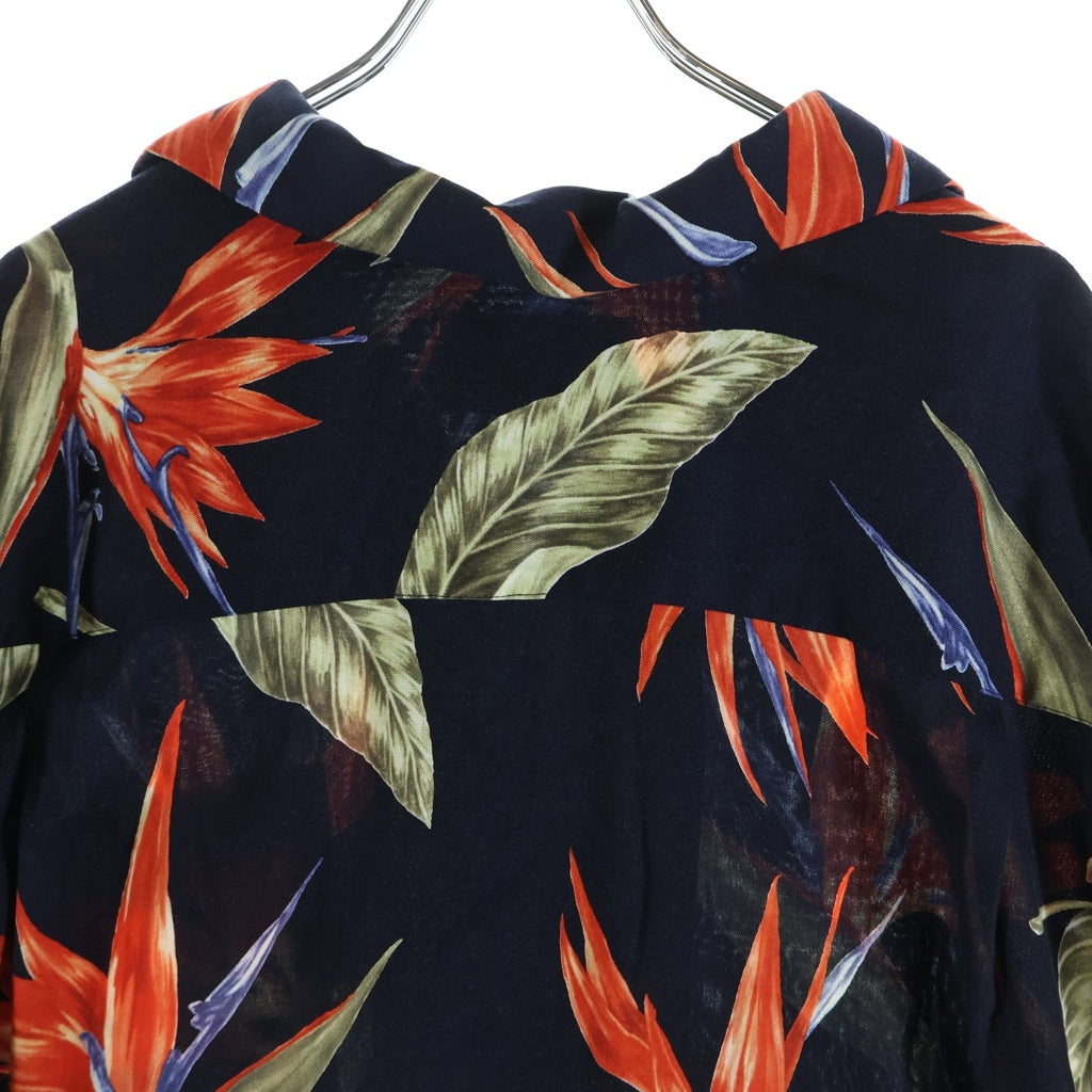 WACKO MARIA(ワコマリア) 18SS BIRD OF PARADISE HAWAIIAN SHIRT バード オブパラダイス ハワイアン オープンカラー 半袖シャツ ブラック 18SS-WMS-HI10
