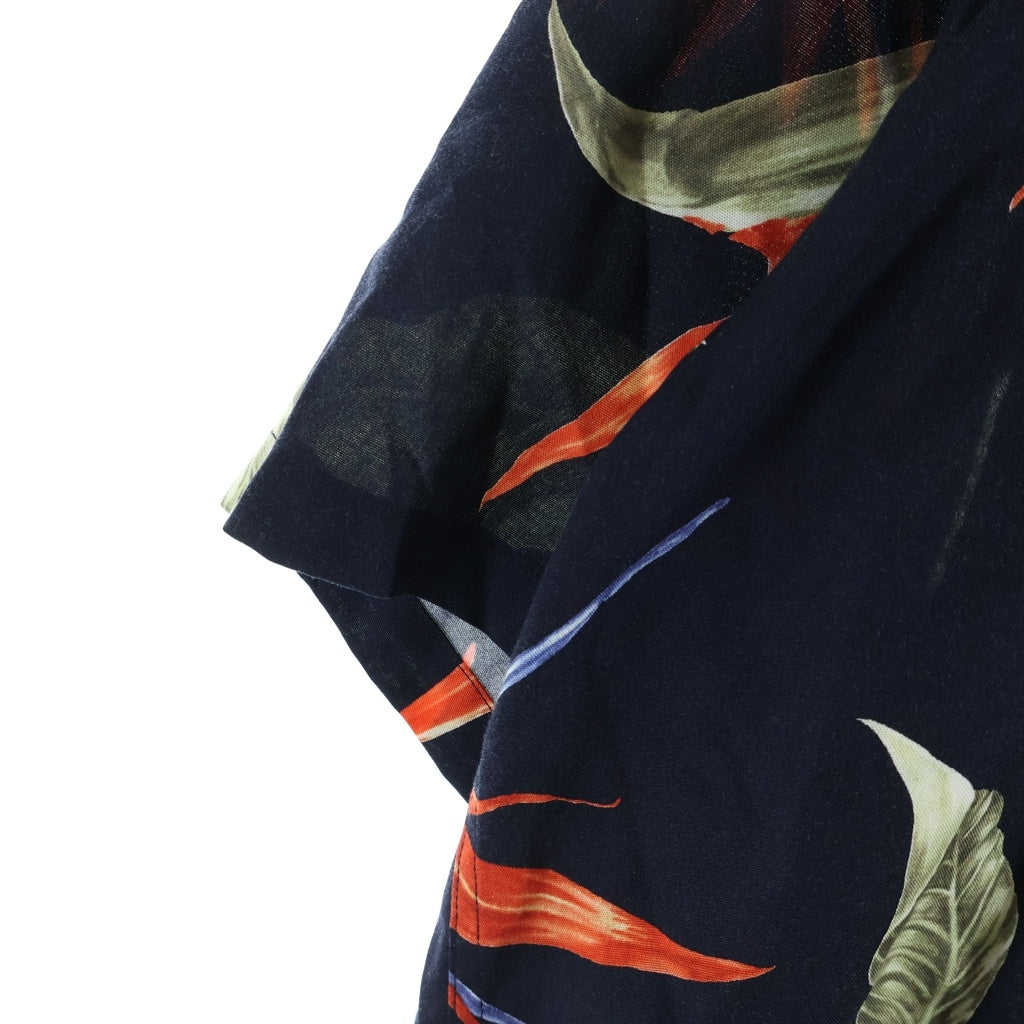 WACKO MARIA(ワコマリア) 18SS BIRD OF PARADISE HAWAIIAN SHIRT バード オブパラダイス ハワイアン オープンカラー 半袖シャツ ブラック 18SS-WMS-HI10