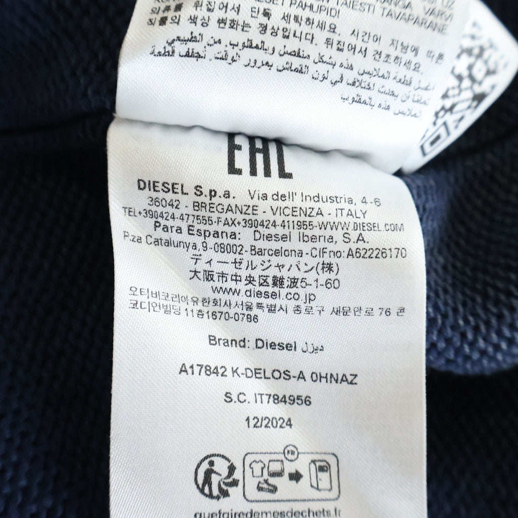 DIESEL(ディーゼル) 24AW K-DELOS-A ポリエステル クルーネック ニット セーター ネイビー A17842