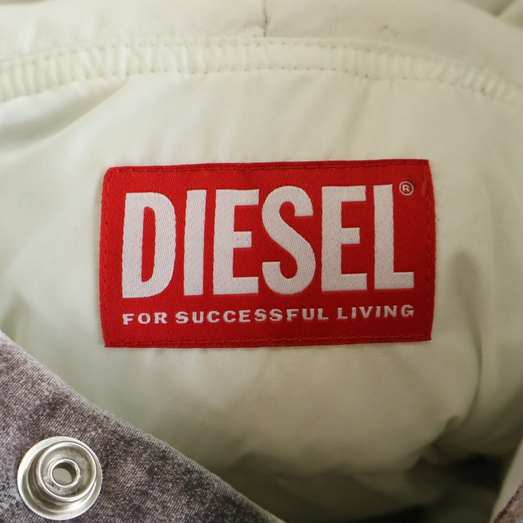 DIESEL(ディーゼル) 25AW ×THUG CLUB W THUG JKT PUFFY JACKET サグクラブ タイダイ フーデッド プルオーバー パファージャケット グリーン P01576-0SPBS