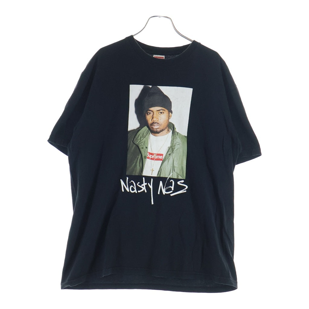 SUPREME(シュプリーム) 17AW Nas Tee ナスティナズ フォトプリントTシャツ 半袖クルーネックカットソー ブラック