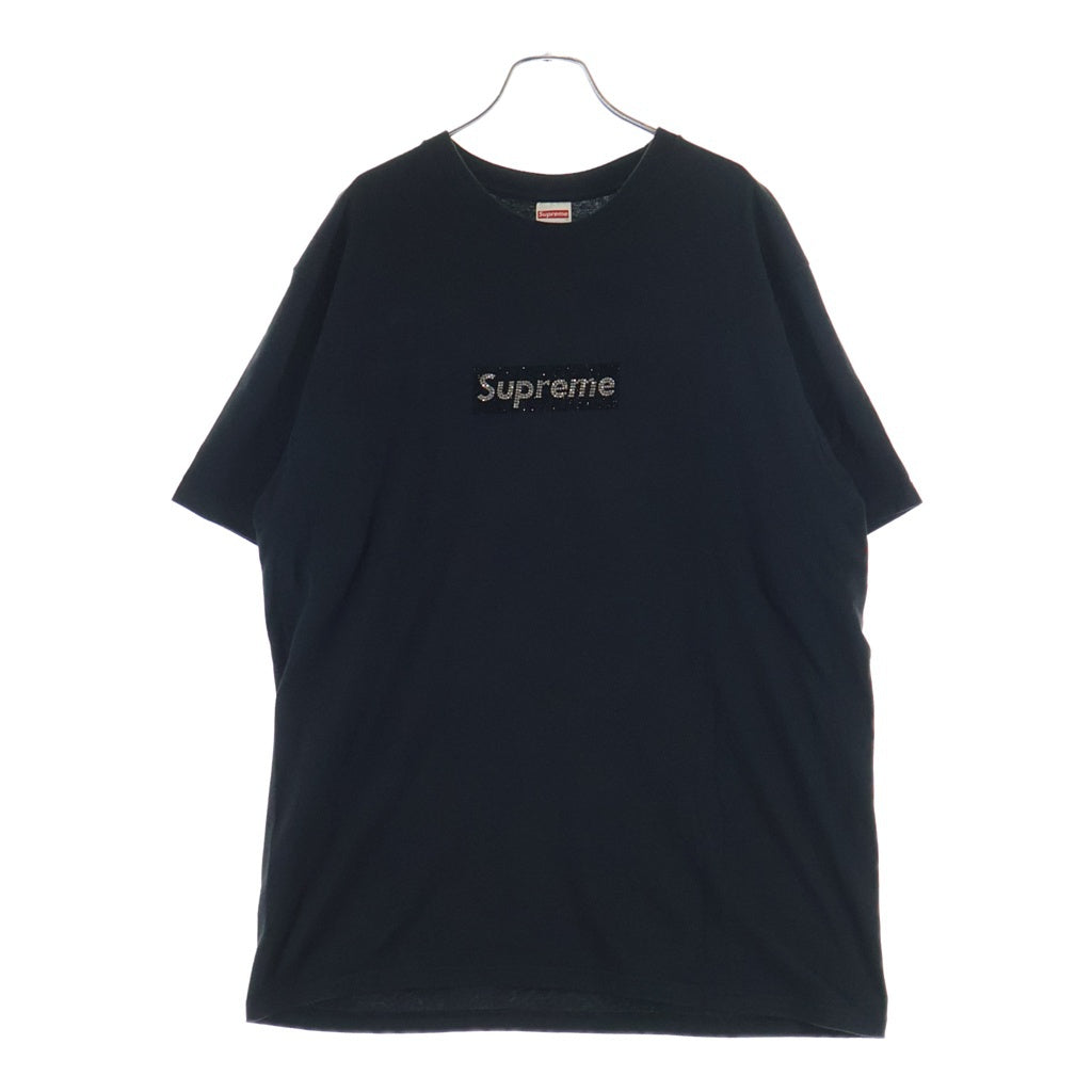 SUPREME(シュプリーム) 19SS ×Swarovski 25th Anniversary Box Logo Tee スワロフスキー 25周年記念 ボックスロゴTシャツ 半袖クルーネックカットソー ブラック