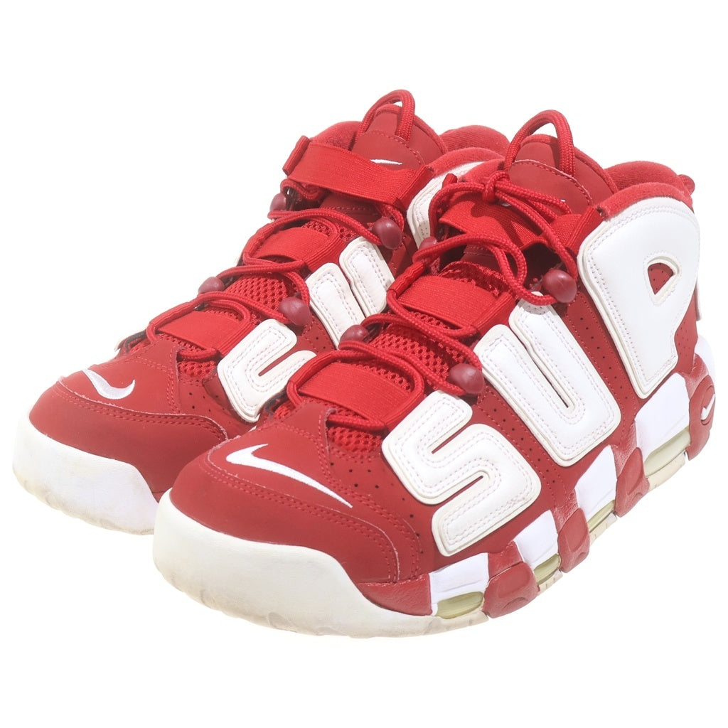 SUPREME(シュプリーム) ×SUPREME AIR MORE UPTEMPO シュプリーム エアモアアップテンポ ハイカットスニーカー レッド/ホワイト US10.5/28.5cm 902290-600