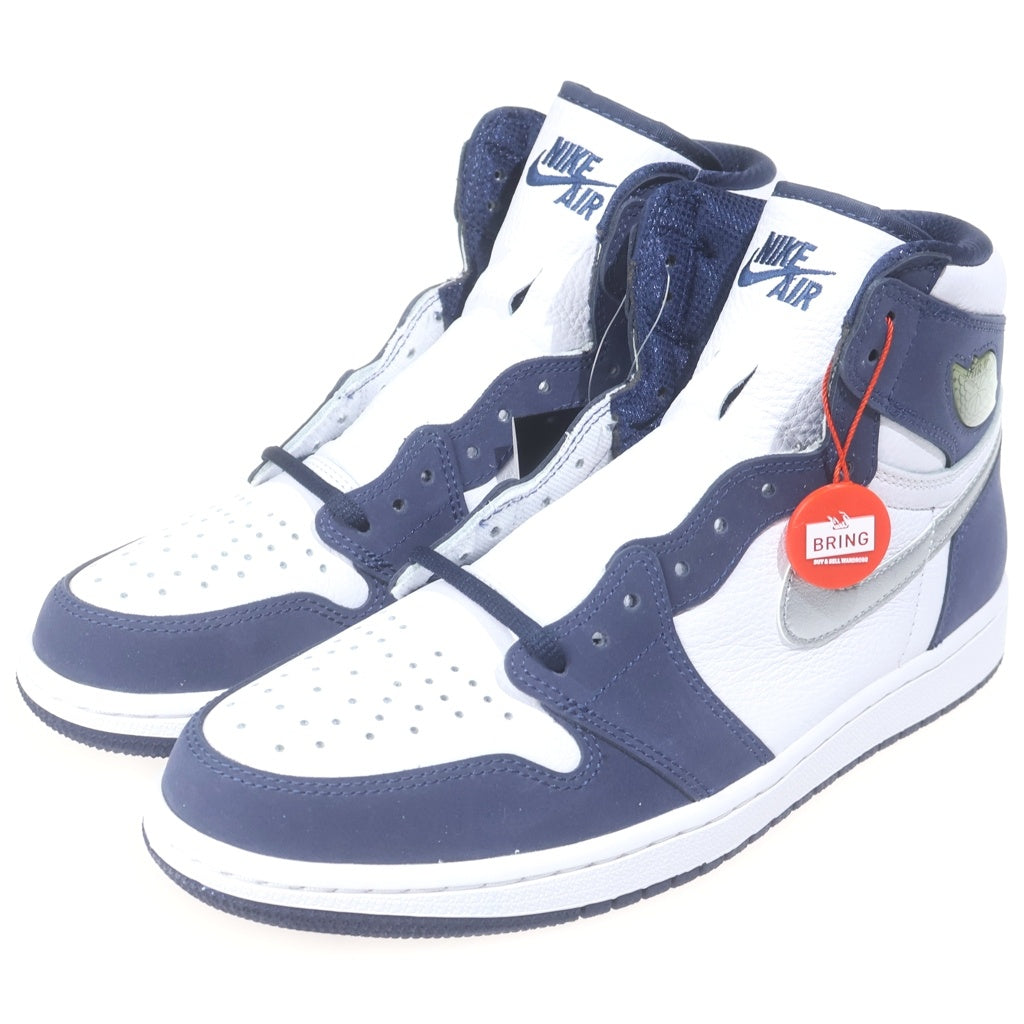 NIKE(ナイキ) AIR JORDAN 1 HIGH OG CO.JP MIDNIGHT NAVY 2020 エアジョーダン1 ミッドナイトネイビー ハイカットスニーカー ホワイト/ネイビー US9/27cm DC1788-100