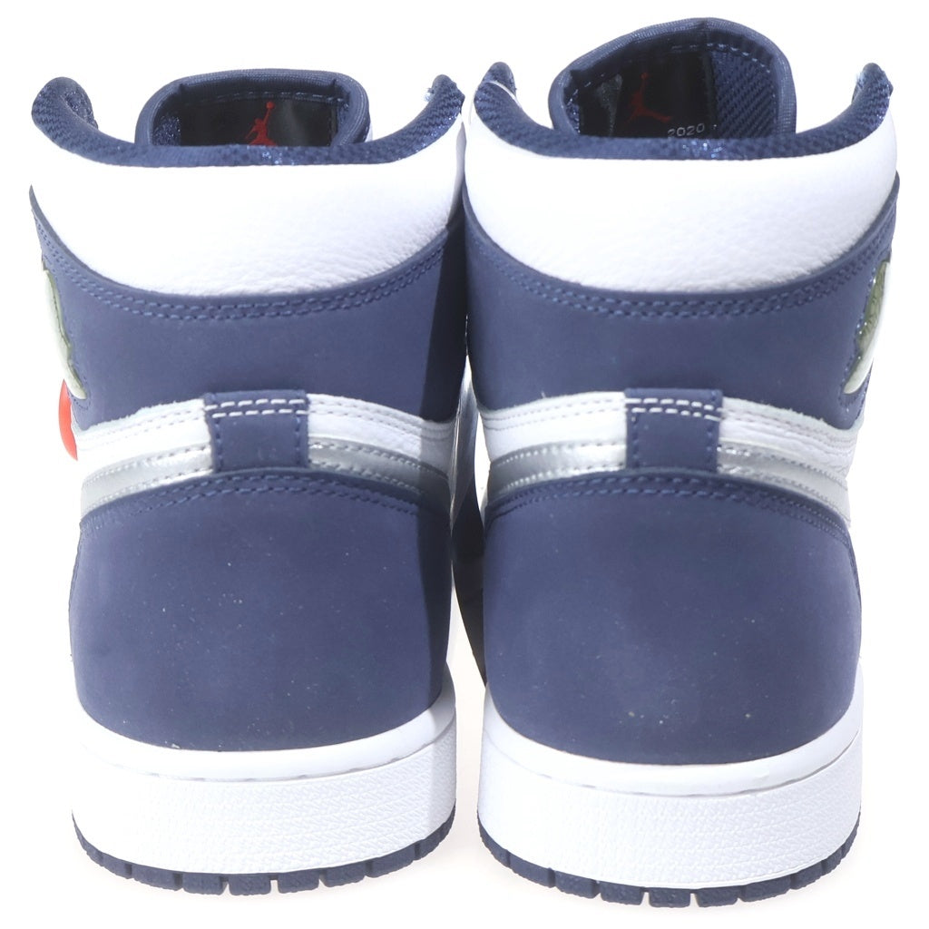 NIKE(ナイキ) AIR JORDAN 1 HIGH OG CO.JP MIDNIGHT NAVY 2020 エアジョーダン1 ミッドナイトネイビー ハイカットスニーカー ホワイト/ネイビー US9/27cm DC1788-100