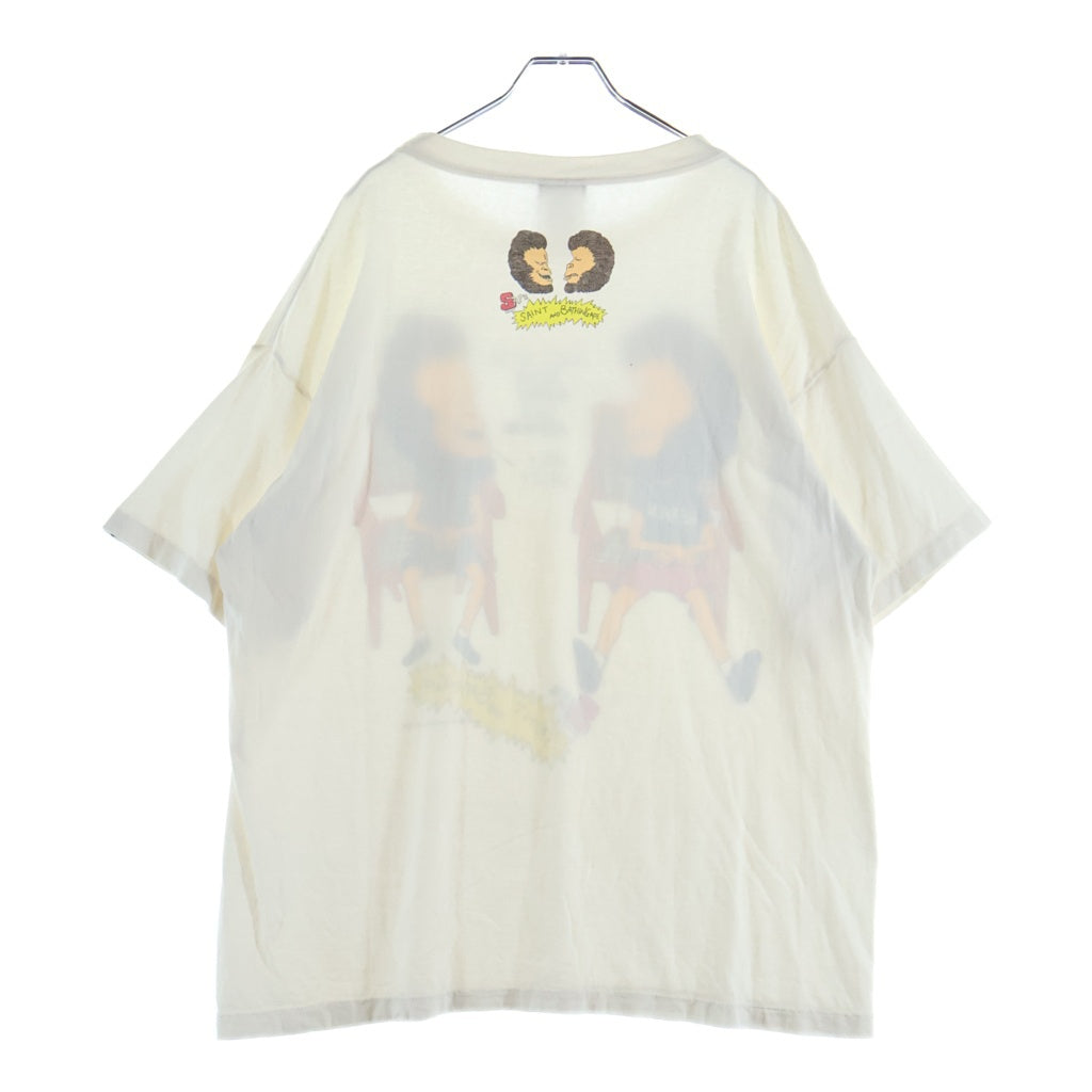 SAINT MICHAEL(セントマイケル) 23SS ×A BATHING APE AP-SS TEE/HVN & HELL アベイシングエイプ フロントプリント クルーネック半袖Tシャツ カットソー ホワイト SM-S23-0000-110