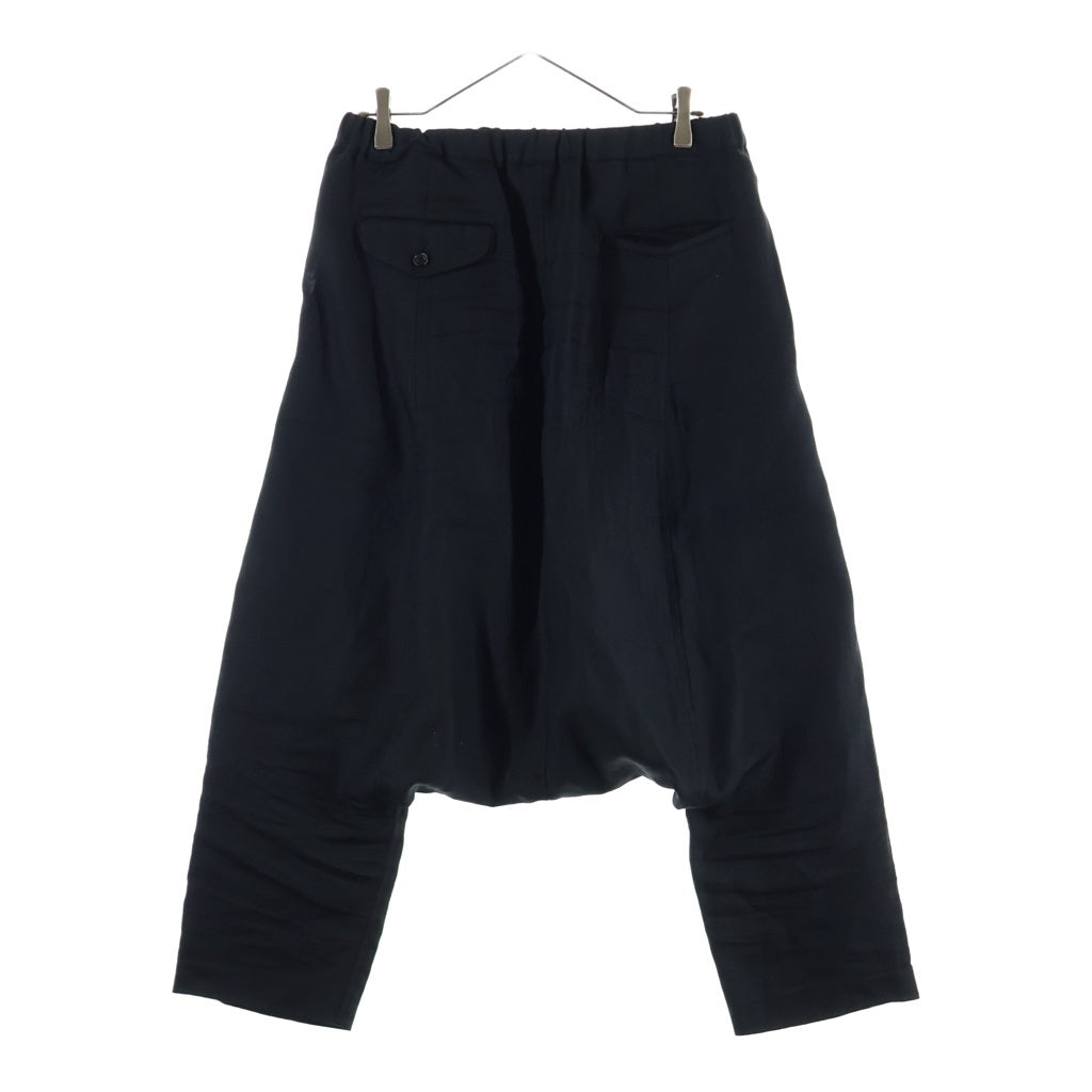 BLACK COMME des GARCONS(ブラックコムデギャルソン) 22SS AD2021 サルエルパンツ ゴムウエスト ブラック 1I-P015