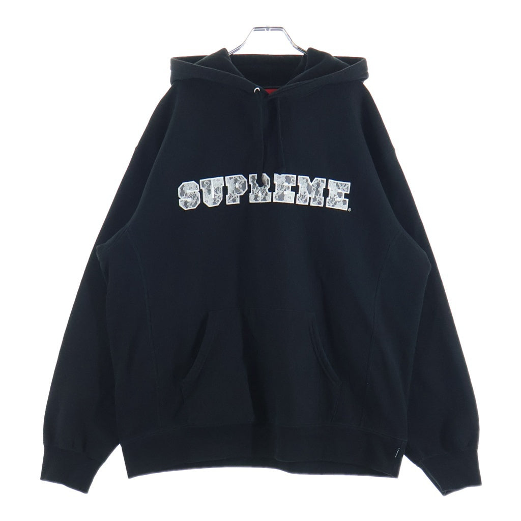 SUPREME(シュプリーム) 22SS Lace Hooded Sweatshirt レースロゴ スウェット プルオーバーパーカー フーディー ブラック