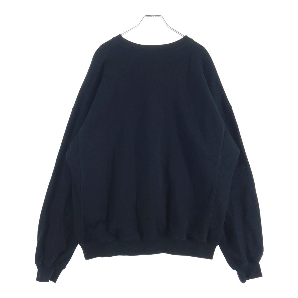NEIGHBORHOOD(ネイバーフッド) 23AW ×DELUXE SWEATSHIRT LS ロゴプリント デラックス クルーネックスウェット トレーナー ブラック 23244DDN-CSM01S