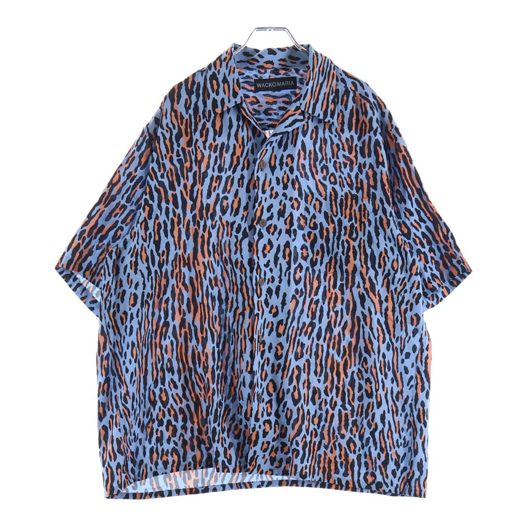 WACKO MARIA(ワコマリア) 25SS LEOPARD HAWAIIAN SHIRT オープンカラー レオパード ハワイアン 半袖シャツ ブルー