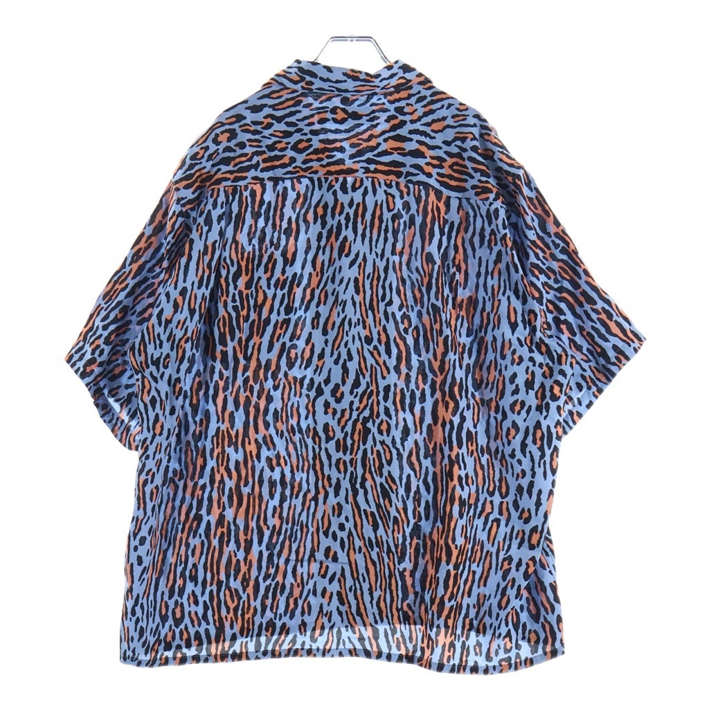 WACKO MARIA(ワコマリア) 25SS LEOPARD HAWAIIAN SHIRT オープンカラー レオパード ハワイアン 半袖シャツ ブルー